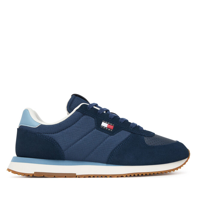 Sneakersy Tommy Jeans Tj Runner Flag Mix EM0EM01774 Granatowy - męskie