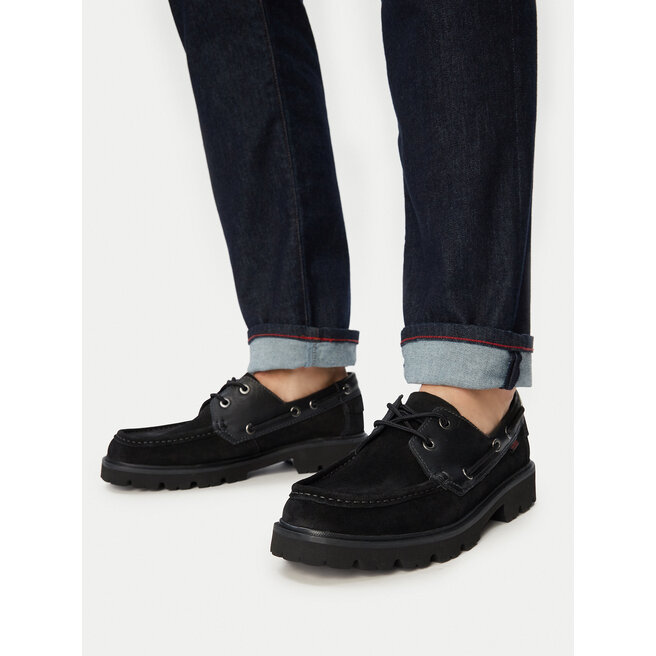 Loafersy Clarks Cleyhill Boat 26186175 Czarny - męskie