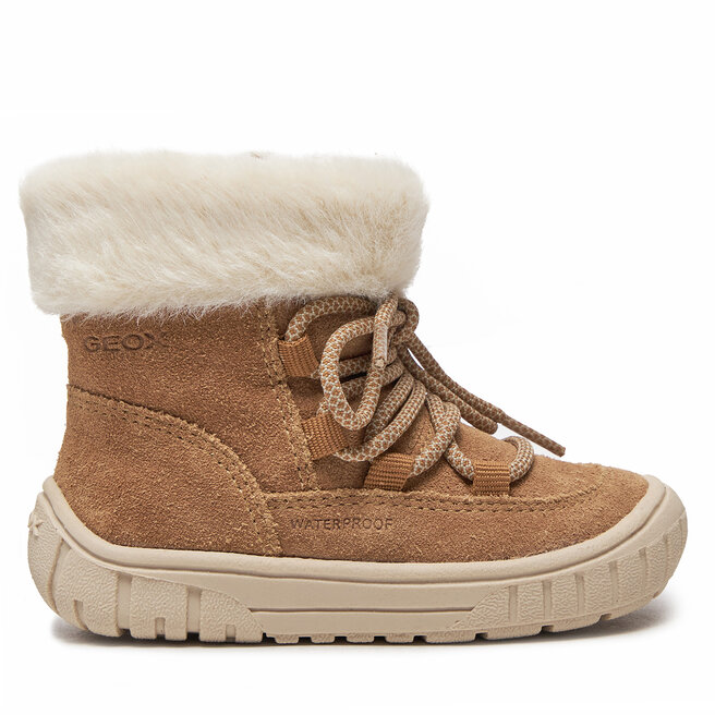 Kozaki Geox B Omar Girl Wpf B462LA 00022 C6627 M Brązowy - dziewczęce