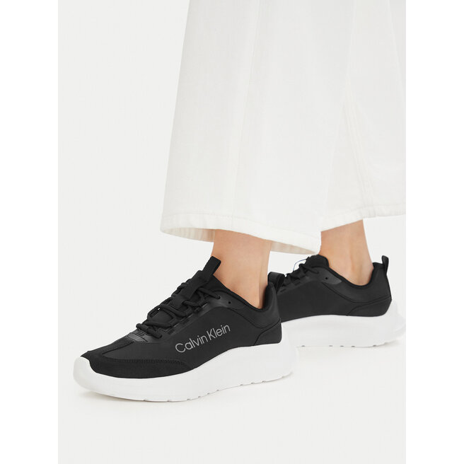 Sneakersy Calvin Klein Light Eva Runner Nyl-Sue HW0HW03149 Czarny - kobiece