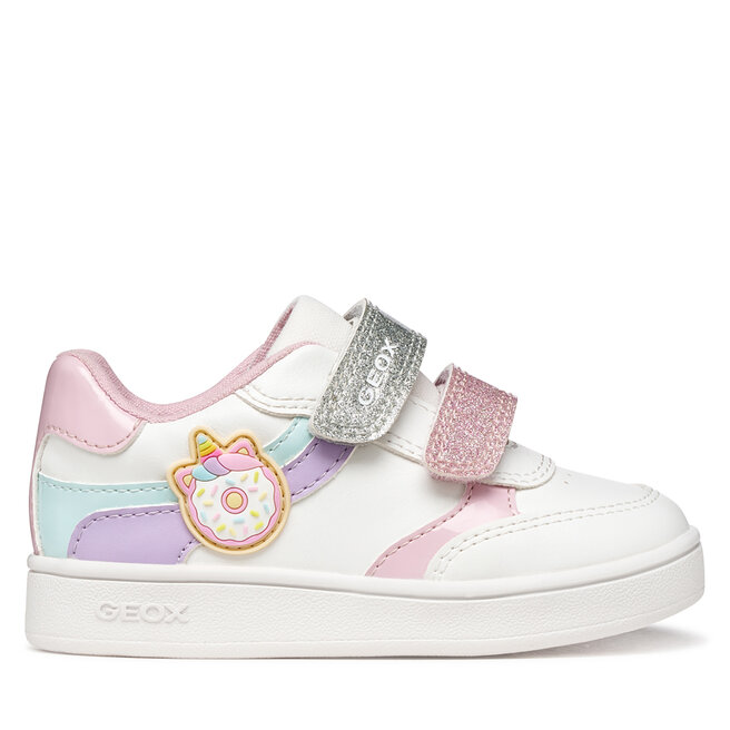 Sneakersy Geox B Eclyper Girl B655MB 000BC C1R8S M Biały - dziewczęce