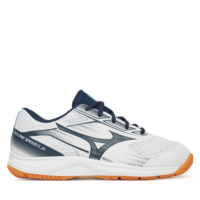 Buty halowe Mizuno Cyclone Speed 5 JR V1GD251157 Biały - dziecięce