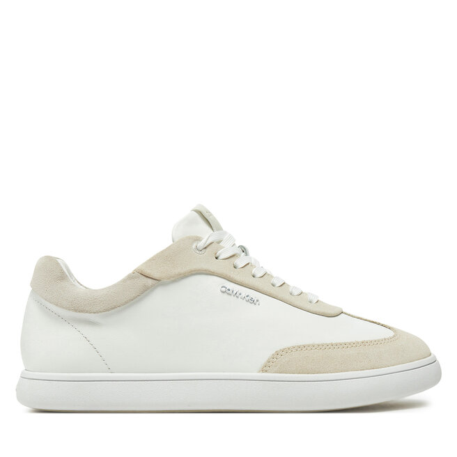 Sneakersy Calvin Klein Cupsole Lace Up - Lth Sue Mix HW0HW02435 Beżowy - kobiece