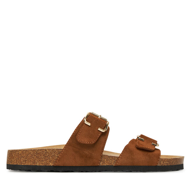Klapki ONLY Shoes Onlmaxi-13 Pu Strap Buckle 15331392 Brązowy -