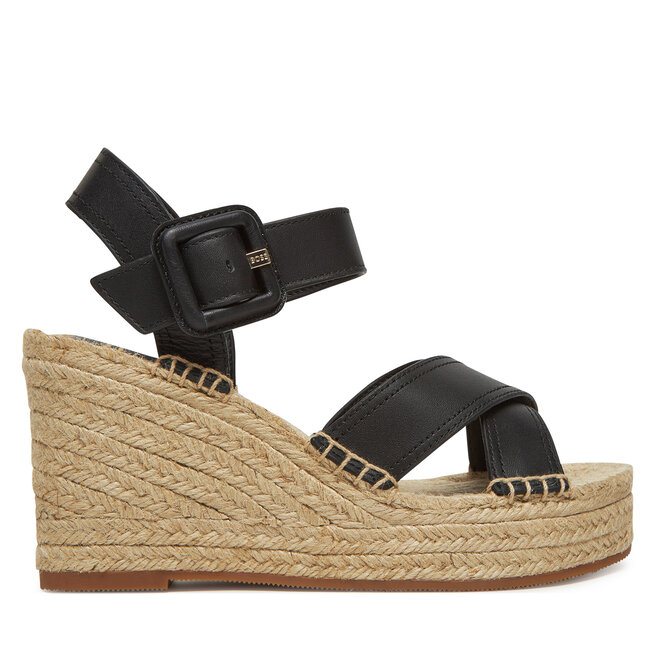 Espadryle BOSS Madeira 50546334 Czarny - kobiece