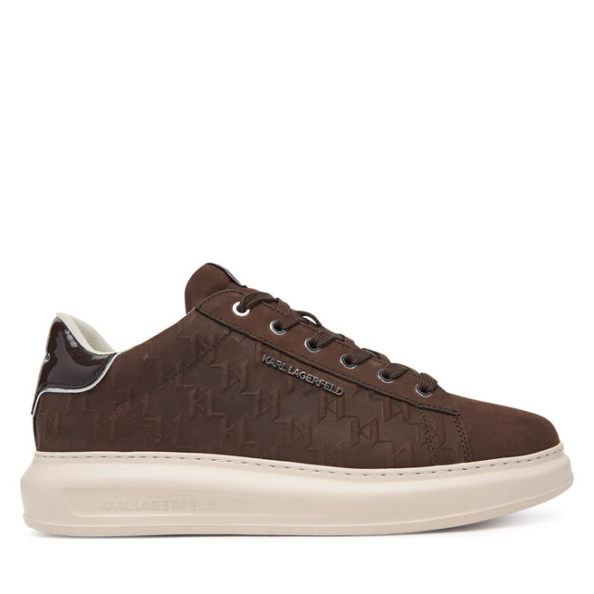 Sneakersy KARL LAGERFELD Kapri KL52547K Brązowy - męskie