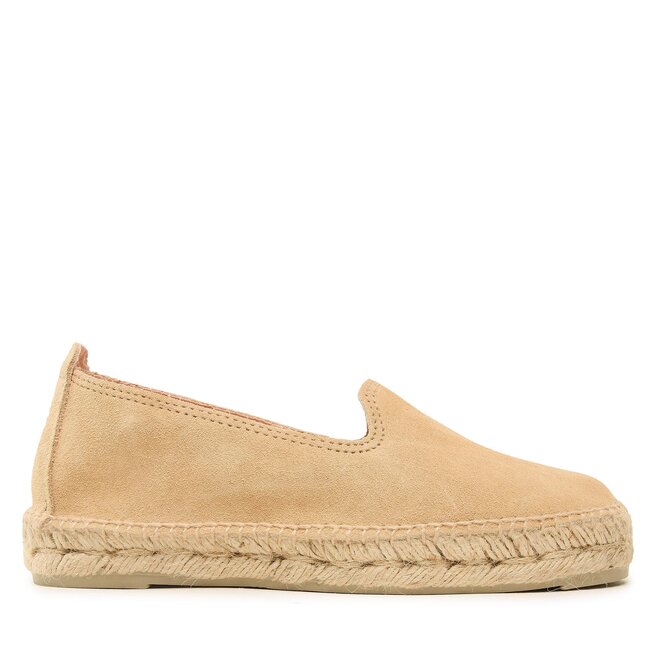 Espadryle Manebi Suede Flat Espadrilles Beżowy - kobiece