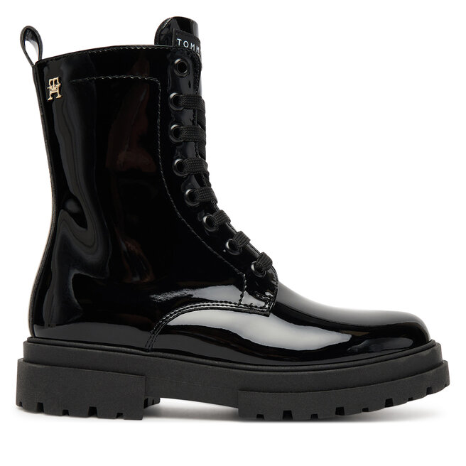 Trapery Tommy Hilfiger Lace-Up Bootie T4A5-34025-0775 S Czarny - dziewczęce