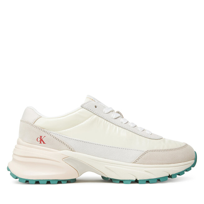 Sneakersy Calvin Klein Jeans Hike Runner Mg Nylon Perl YW0YW01963 Écru - kobiece