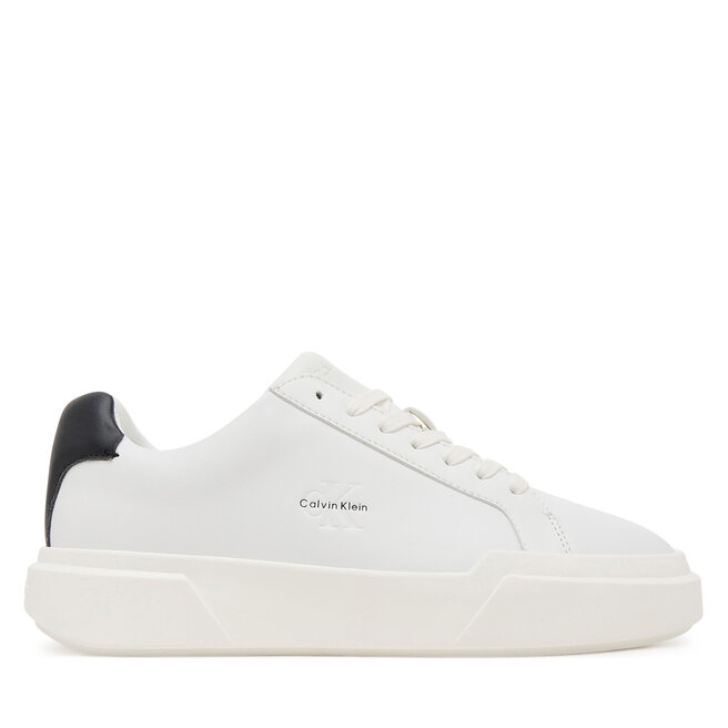 Sneakersy Calvin Klein Chunky Cupsole Laceup Lth Wn YW0YW01947 Biały - kobiece