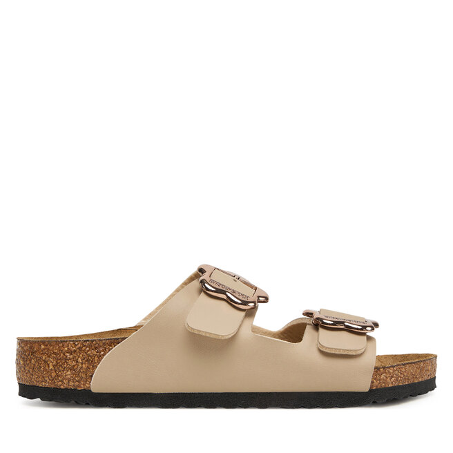 Klapki Birkenstock Arizona Flower Buckle Kids 1030419 S Beżowy -