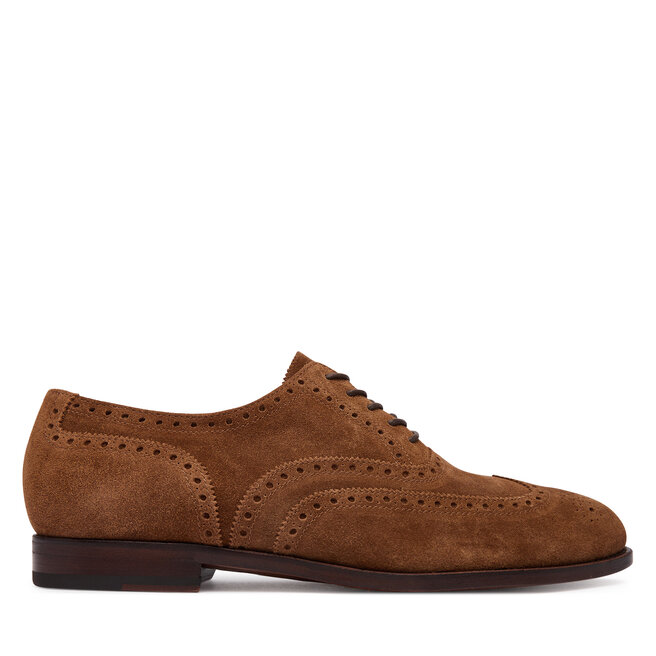 Półbuty Polo Ralph Lauren Owen Wingtip 811P15884002 Brązowy jasny - męskie