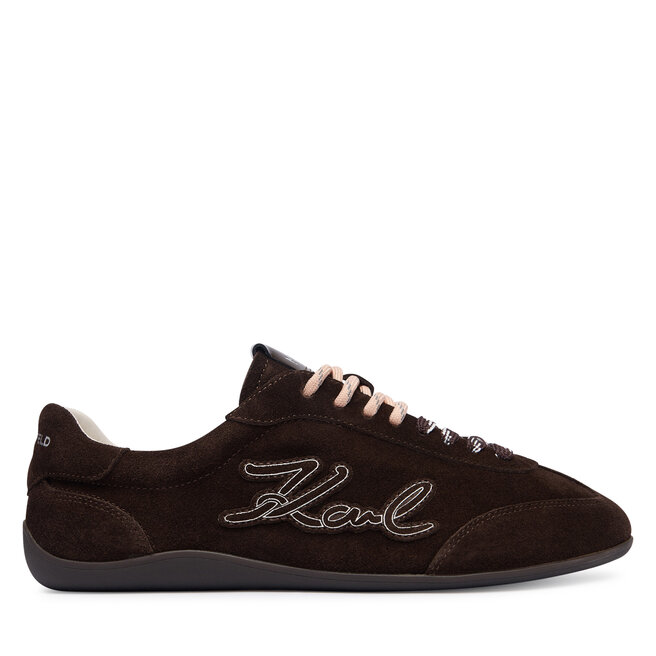 Sneakersy KARL LAGERFELD KL66122 Brązowy - kobiece