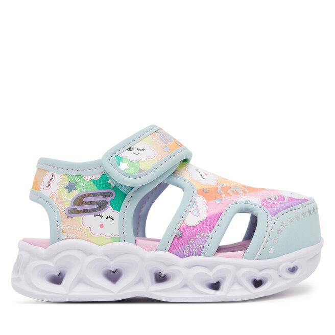 Sandały Skechers Heart Lights Sandals-Cutie Clouds 302977N/TQMT Turkusowy - dziewczęce