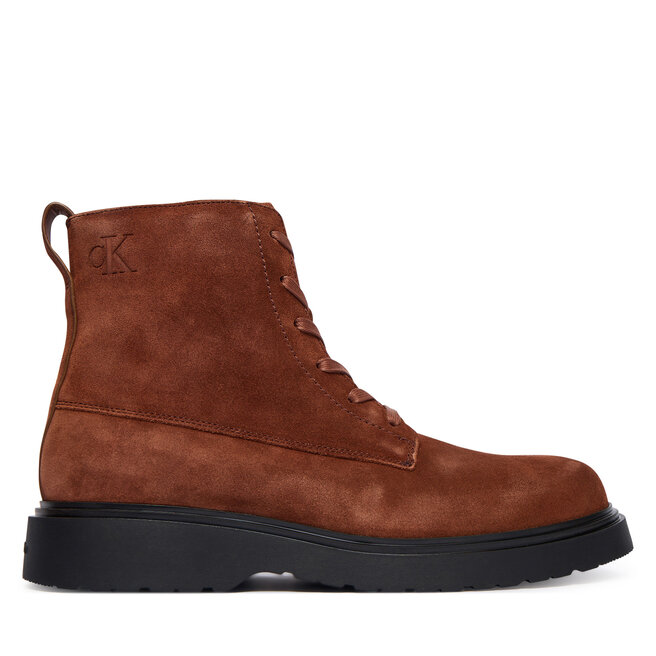 Trzewiki Calvin Klein Combat Ess Lace Up Zip Boot Su YM0YM01371 Brązowy - męskie