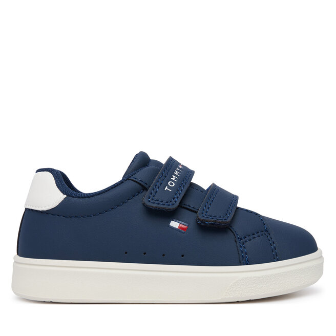 Sneakersy Tommy Hilfiger Low Cut Velcro Sneaker T1X9-35216-1355 M Granatowy - chłopięce