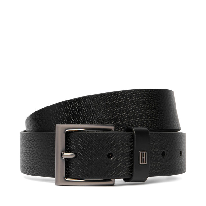 Pasek Tommy Hilfiger Th Soho Flag Aop 3.5 AM0AM14179 Czarny -