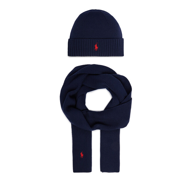 Zestaw szalik i czapka Polo Ralph Lauren 7,10951E+11 Granatowy -