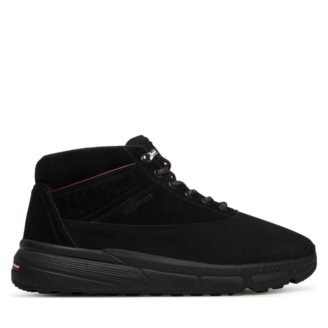 Trzewiki Tommy Hilfiger Hilfiger W Nbk Sde Hybrid Boot FM0FM05609 Czarny - męskie