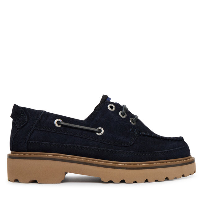 Półbuty Tommy Jeans Tjw Archive '01 Low Boat Shoe EN0EN03157 Granatowy - kobiece