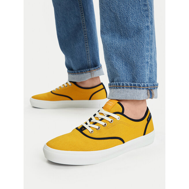 Tenisówki Tommy Hilfiger Th Vulc Cup Long Lace Canvas FM0FM05874 Żółty - męskie