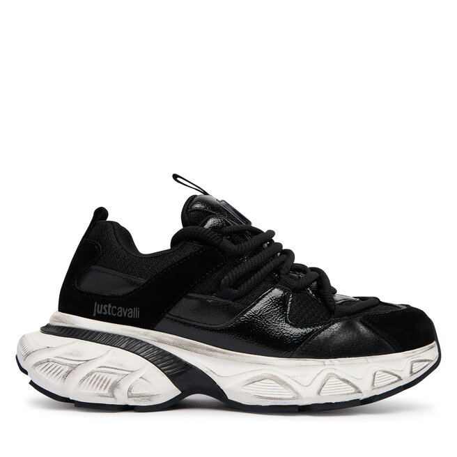 Sneakersy Just Cavalli 81RA3SC1 ZSF03 Czarny - kobiece