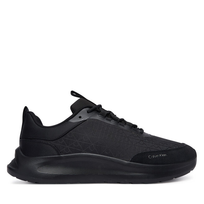 Sneakersy Calvin Klein Light Eva Runn Laceup Aop HM0HM02343 Czarny - męskie
