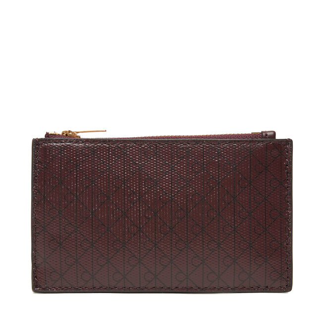 Portfel Calvin Klein Emblem Aop Top Zip Cardcase LV04F1084G Brązowy -