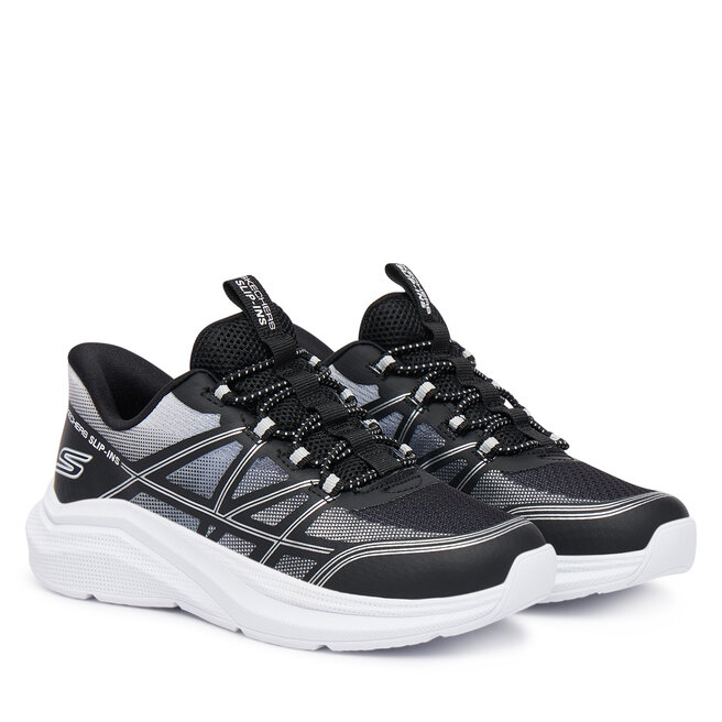 Sneakersy Skechers Microspec Velocity - Grid-Shift 404220L/BKSL Czarny - chłopięce
