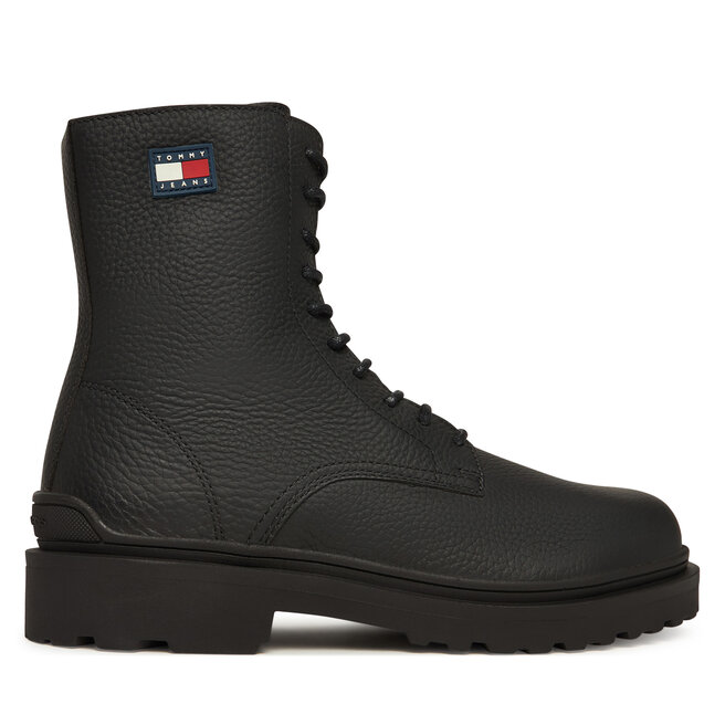 Trzewiki Tommy Jeans Tjm Lace Up Tumbled High EM0EM01631 Czarny - męskie