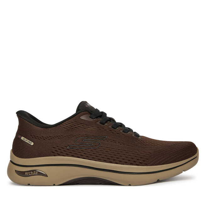 Sneakersy Skechers Go Walk Arch Fit 2.0 - Percy 216812 Brązowy ciemny - męskie