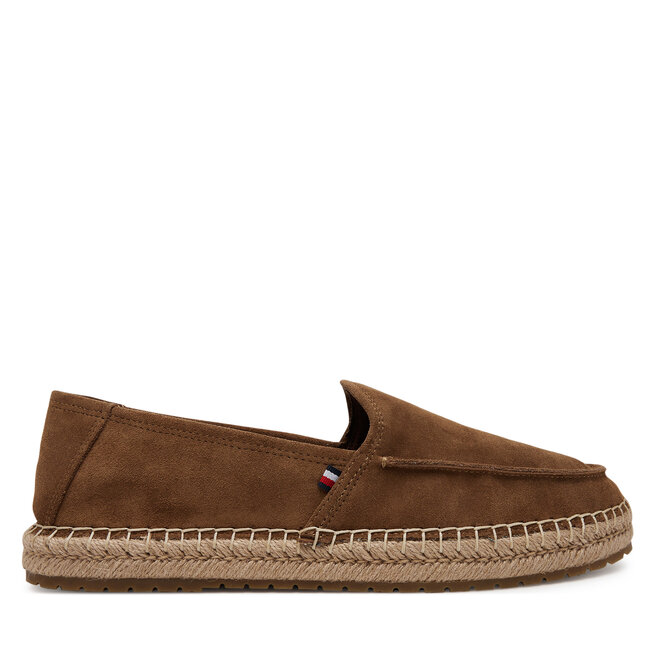 Espadryle Tommy Hilfiger Hilfiger Flex Espa Suede Loafer FM0FM05392 Brązowy - męskie