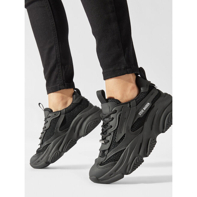 Sneakersy Steve Madden Possession-E Sneaker SM19000033 SM19000033-001 Czarny - kobiece