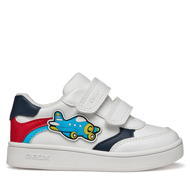 Sneakersy Geox B Eclyper Boy B655LC 000BC C0050 M Biały - chłopięce