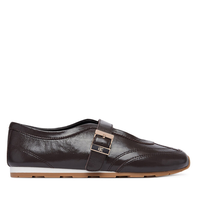 Baleriny Tommy Hilfiger Bella Ballet Mary Jane FW0FW09416 Brązowy -