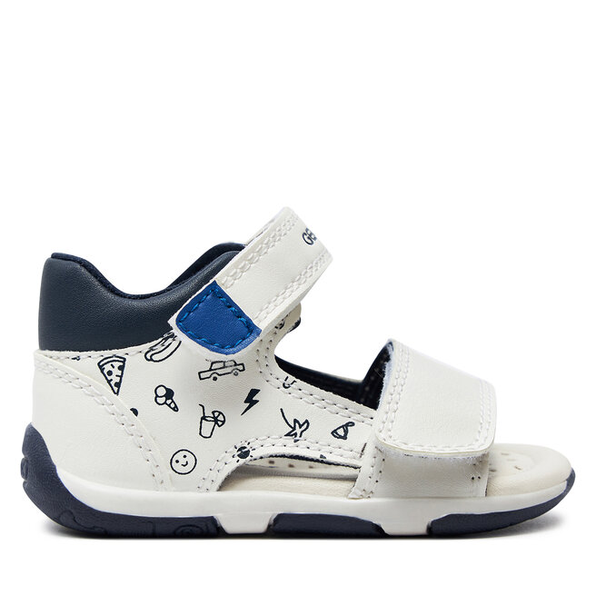 Sandały Geox B Sandal Tapuz Boy B450XB 000BC C0293 Biały - chłopięce