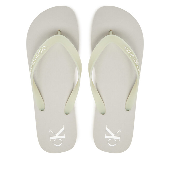 Japonki Calvin Klein Jeans Beach Sandal Transparent Tpu YM0YM01267 Szary -