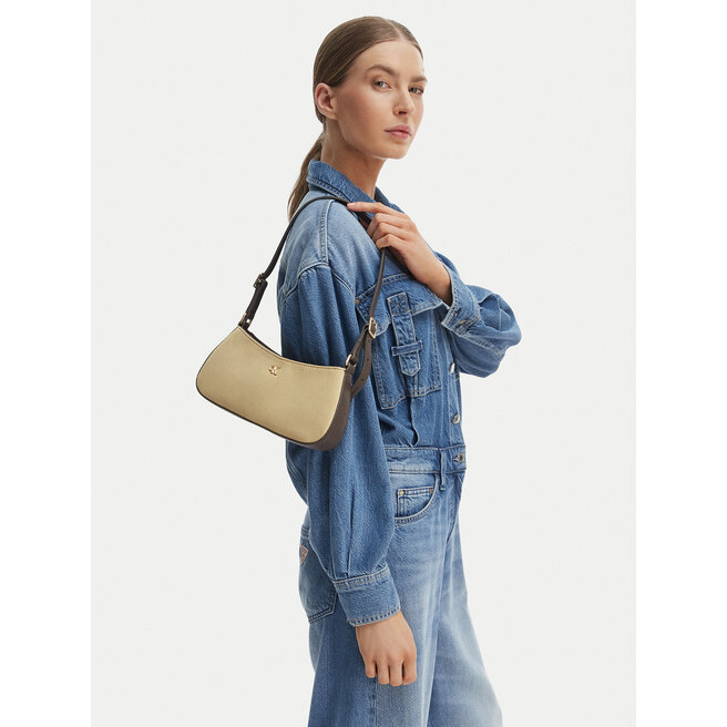 Torebka Calvin Klein Ck Canvas Small Shoulder Bag LV04F3347G Beżowy -