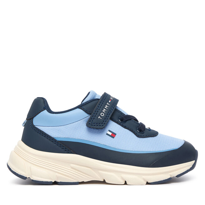 Sneakersy Tommy Hilfiger Low Cut Lace-Up/Velcro Sneaker T1X9-35260-1844 M Niebieski - chłopięce