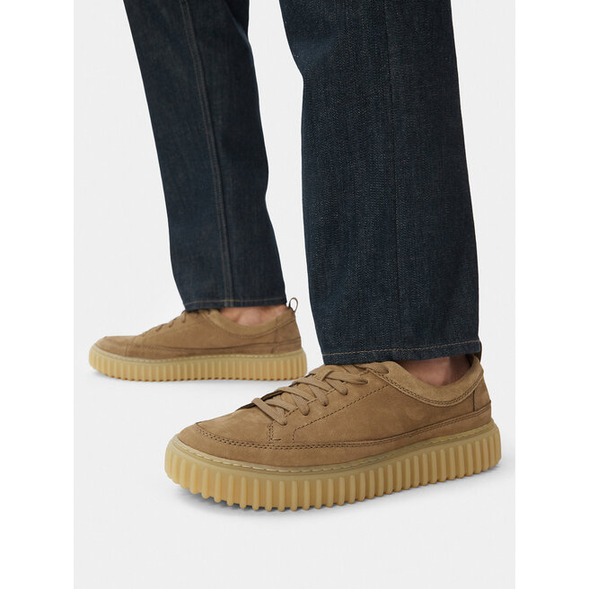Sneakersy Clarks Torhill Lace 26184418 Brązowy - męskie