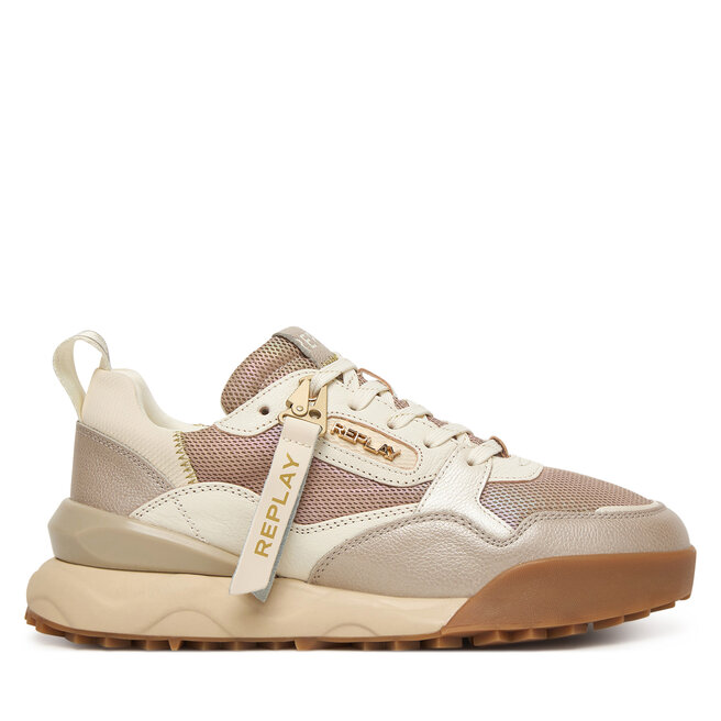 Sneakersy REPLAY GWS9H .000.C0019L Beżowy - kobiece