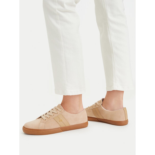 Sneakersy LAUREN RALPH LAUREN Janson II 802868344008 Beżowy - kobiece