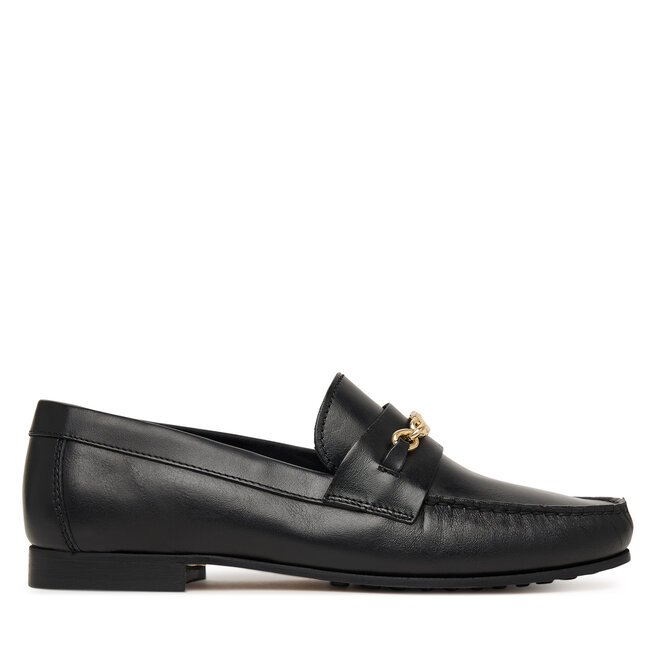Lordsy Tommy Hilfiger Th Chain Leather Loafer FW0FW08956 Czarny - kobiece