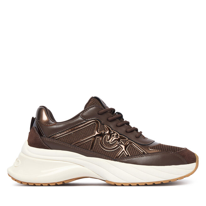 Sneakersy PINKO Ariel 33 SS0135P020 Brązowy ciemny - kobiece