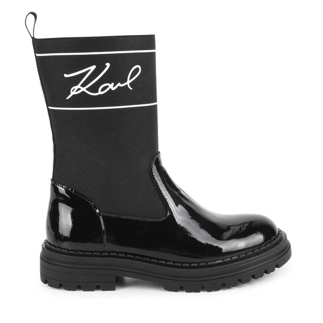 Botki Karl Lagerfeld Kids Z19114 S Czarny - dziewczęce