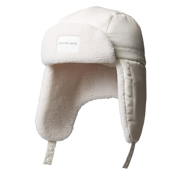 Czapka Calvin Klein Jeans Teddy IU0IU00756 Kremowy -