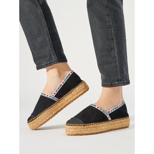 Espadryle LOVE MOSCHINO JA10553G0IIG0000 Czarny - kobiece