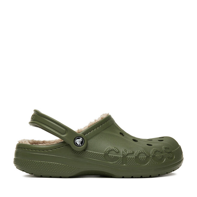 Klapki Crocs C-BAYA LINED CLOG 205969-3TC Zielony -
