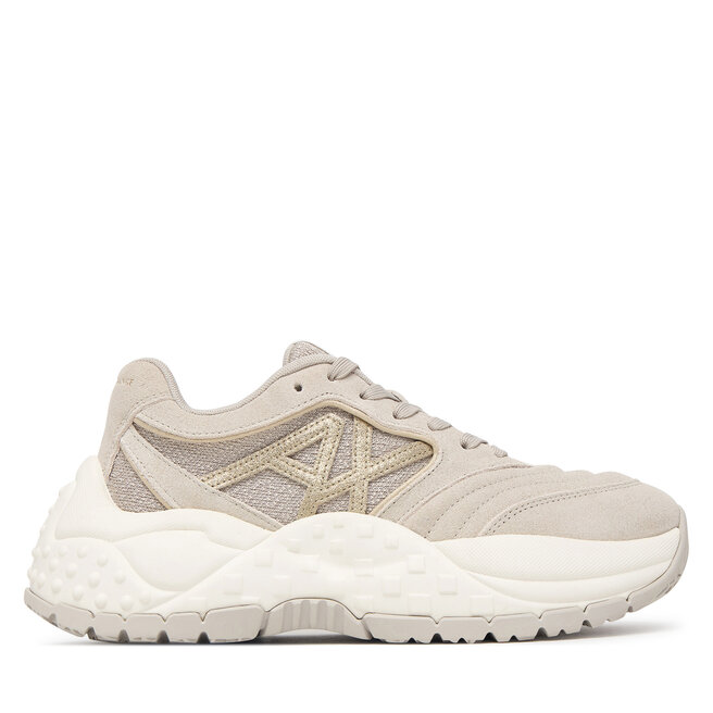 Sneakersy Armani Exchange XW003072 AF27081 MZ991 Beżowy jasny - kobiece