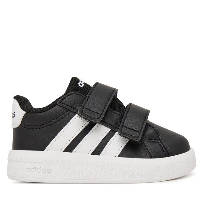 Sneakersy adidas Grand Court 3.0 HP3535 Czarny - chłopięce